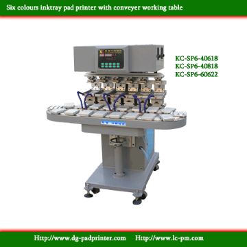 6-Color Pad Printer With Convey